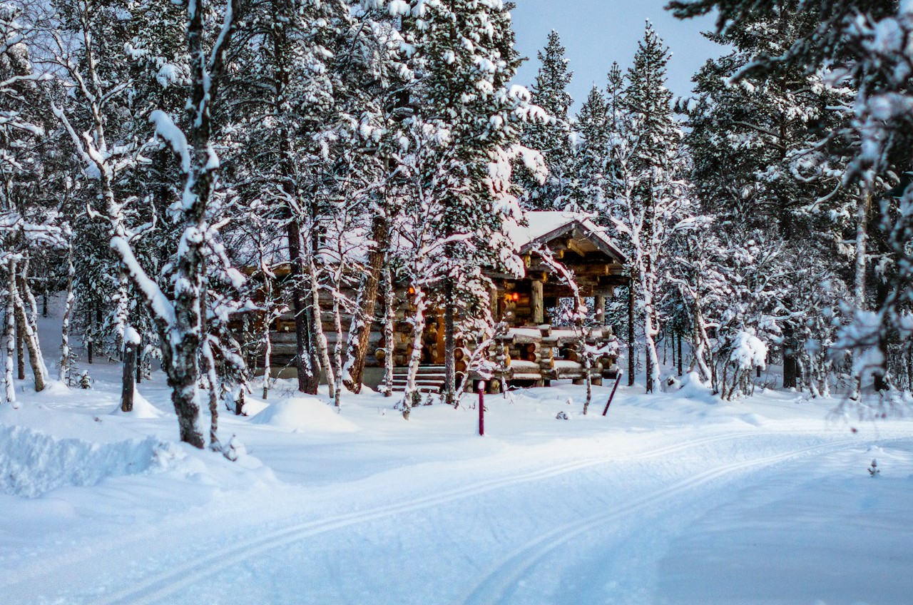 Hytte i vinderlandskap