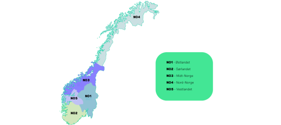 Prisområder for strøm i Norge - Vibb