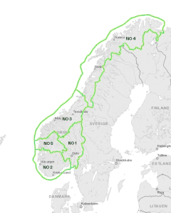 Prisområder for strøm i Norge - Vibb